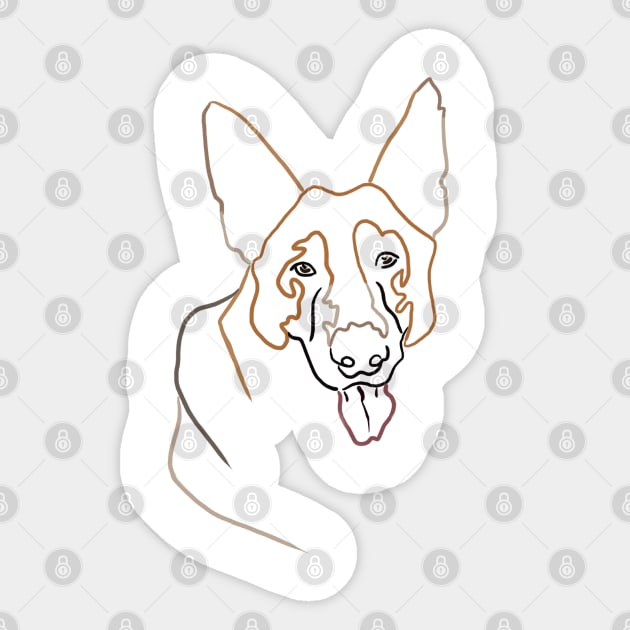 German Shepherds Sticker by Andrea Ruiz Designs